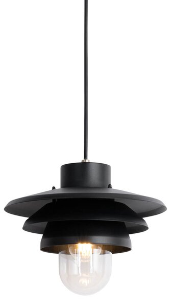 Design kültéri függőlámpa fekete IP44 - Morty