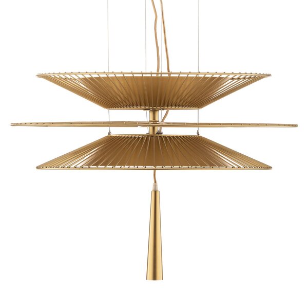 Forestier Gravity 2 függőlámpa Ø68cm krémszínű, Sárgaréz / arany, Konyha, fém, Dizájn
