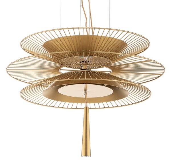 Forestier Gravity 2 függőlámpa Ø68cm krémszínű, Sárgaréz / arany, Konyha, fém, Dizájn
