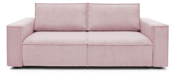 Világos rózsaszín kordbársony kinyitható kanapé 245 cm Nihad – Bobochic Paris