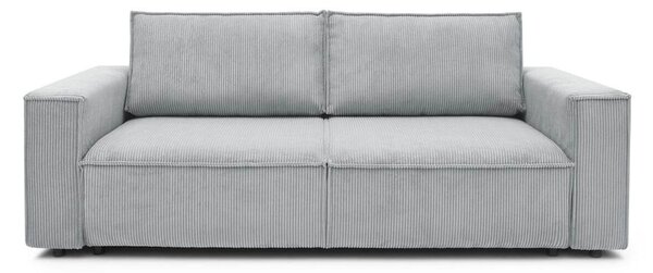 Világosszürke kordbársony kinyitható kanapé 245 cm Nihad – Bobochic Paris