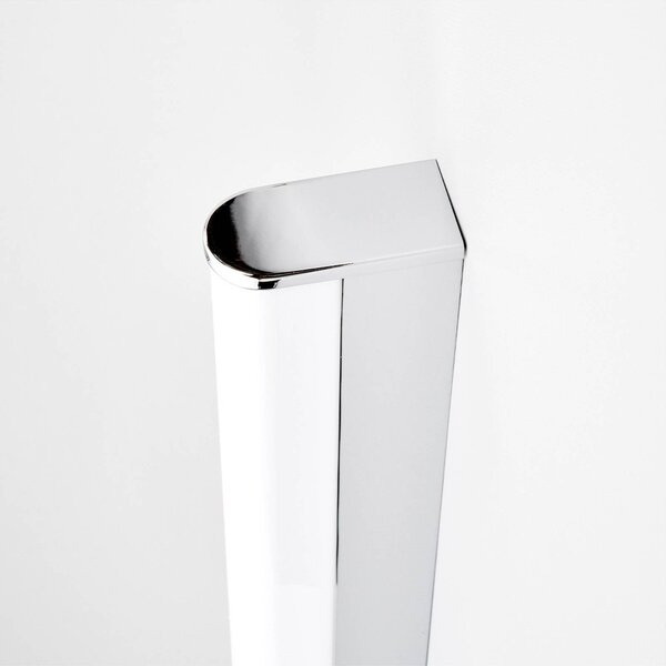 Lindby LED fali lámpa Philippa, lekerekített, 58cm, króm, IP44, Króm / ezüst, Fürdőszoba, fém, Modern