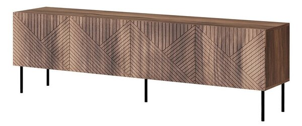 TV-állvány Doctrina, Közepes sűrűségű farostlemez, Laminált forgácslap, 58x191x40cm, Dió
