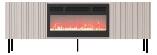 TV-állvány Studium, Közepes sűrűségű farostlemez, Laminált forgácslap, 53x181x42cm, Kasmír