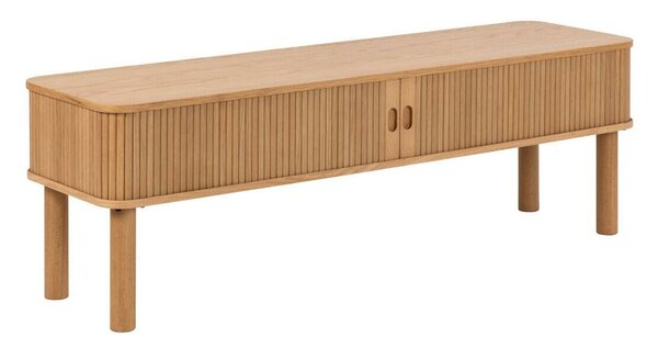TV-állvány Norsica Dunmavo 101, Természetes fa furnér, Közepes sűrűségű farostlemez, 45x140x40cm, Tölgy
