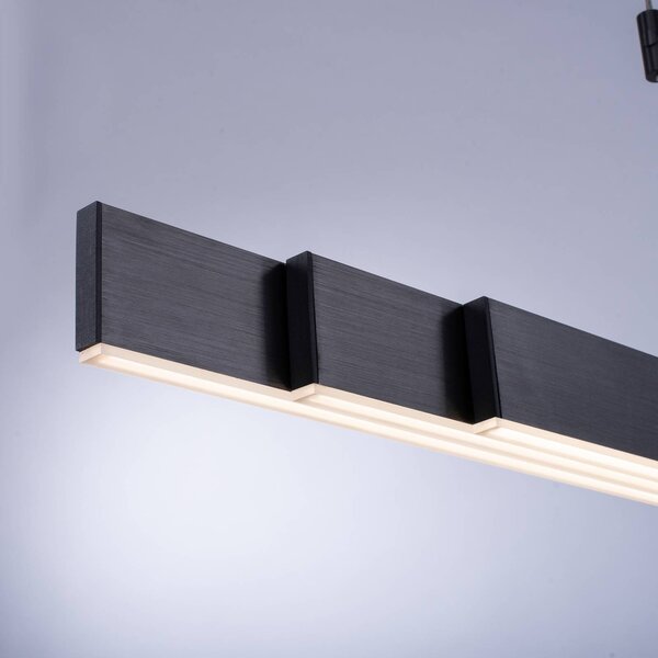 PURE Moto LED lógó világítás, platina, dimmelhető, CCT, dimmelhető, Alu / szürke / cink, Nappali / Étkező, fém, Modern