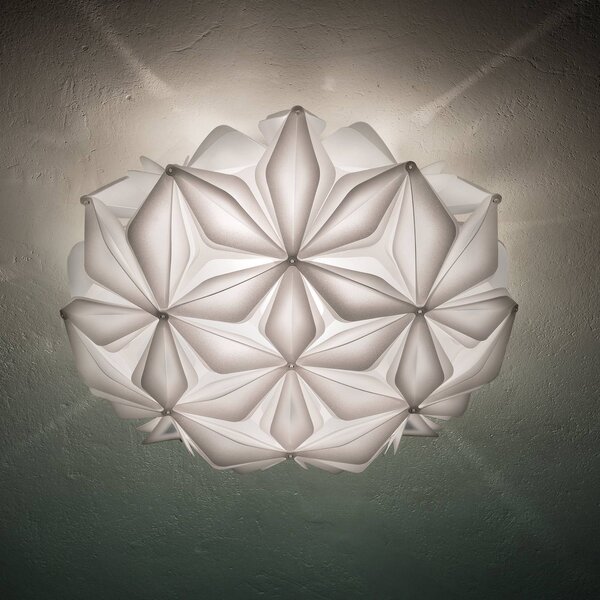 Slamp La Vie M lámpa, szélesség 47 cm, feh., dimmelhető, Fehér / opál, Nappali / Étkező, Műanyag, Dizájn