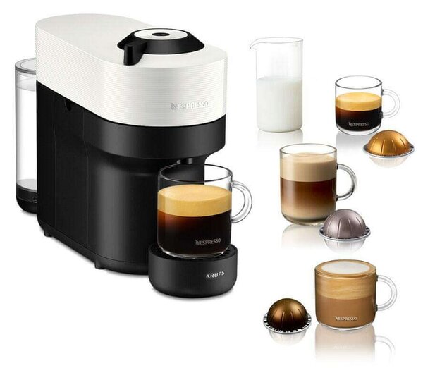 NESPRESSO kapszulás kávéfőző Krups Vertuo Pop, Kókusz fehér XN920110