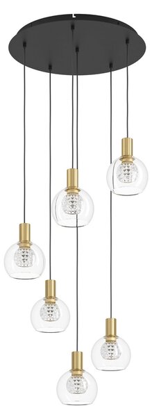 Függőlámpa Stars of Light, Terqu, dimmable, Arany / Sárgaréz, Nappali, Üveg, Modern