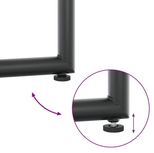 Kert étkező szett 9 pcs Fekete és Antracit 200 x 80 x 73 cm