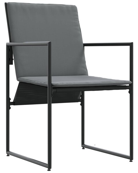 Kert étkező szett 9 pcs Fekete és Antracit 200 x 80 x 73 cm