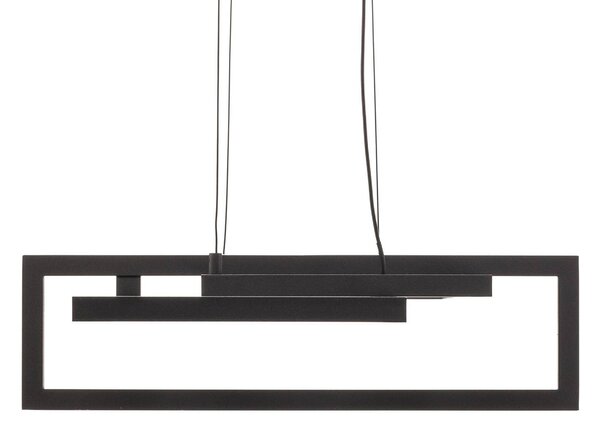 Trio Lighting LED függő lámpa Salinas, 3 000 K, matt fekete, dimmelhető, Fekete, Nappali / Étkező, fém, Modern