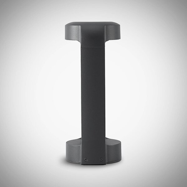 Lucande LED állólámpa Habsa, 30 cm, antracit, fém, Fekete, Alumínium, Modern