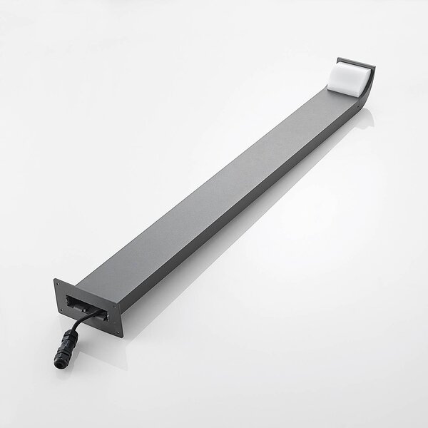 Lucande LED-es útvilágítás Tinna, 100 cm, antracit, IP65, Fekete, Alumínium, Modern