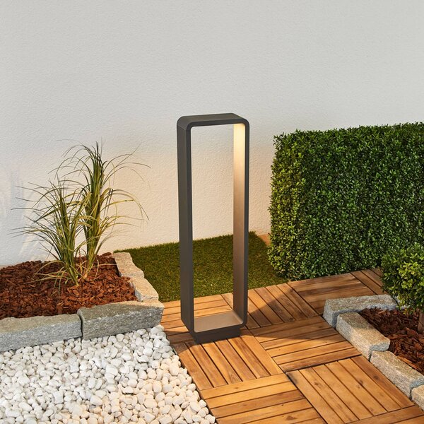 Lucande LED-es útvilágítás Ninon, 80 cm, antracit, fém, Fekete, Alumínium, Modern