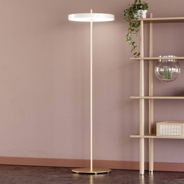 UMAGE Asteria Floor LED álló lámpa, gyöngyházfehér, dimmelhető, Fehér / opál, Nappali / Étkező, fém, Dizájn