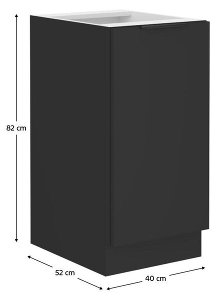 Alsó konyhaszekrény Sobera 40 D 1F BB (fekete)