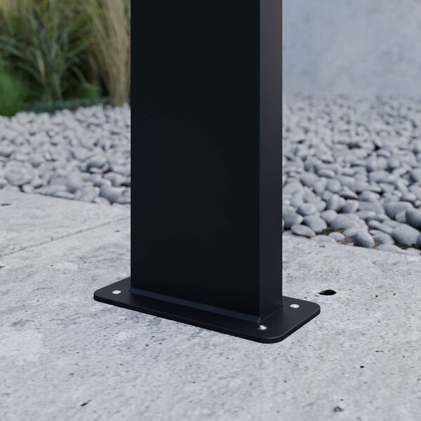 Lucande Nevio LED ösvény világítás, érzékelővel, 60 cm, antracit, Fekete, Alumínium, Modern