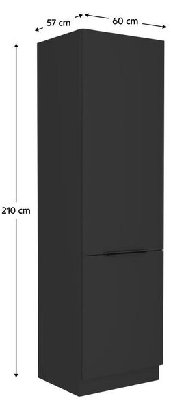 Magas konyhaszekrény Sobera 60 DK 210 2F (fekete) 