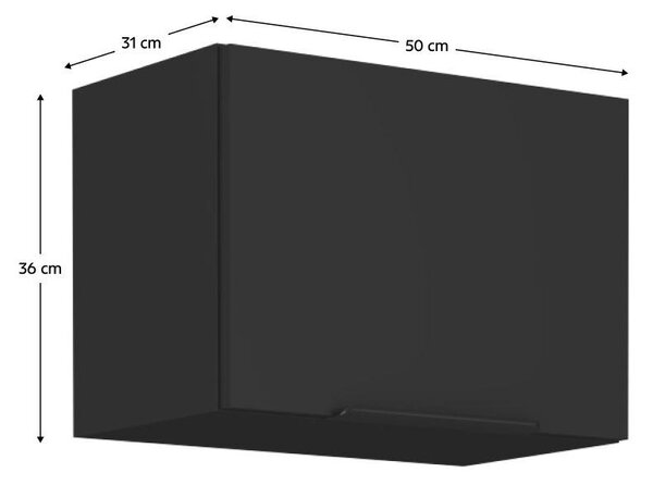 Felső konyhaszekrény Sobera 50 GU 36 1F (fekete) 