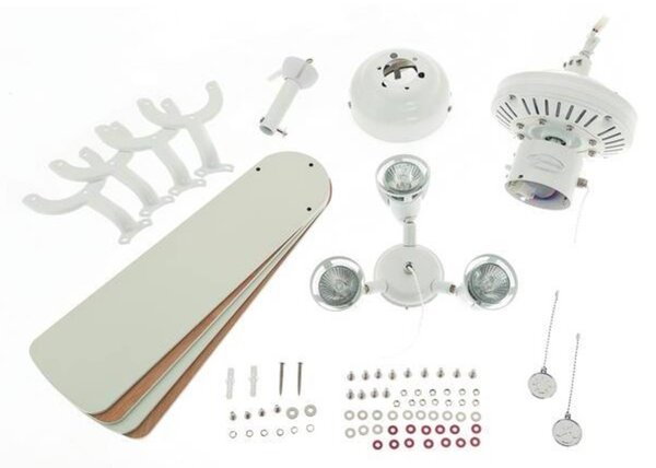 Westinghouse Princess Euro ventilátor, 3 izzós, Fehér / opál, Nappali / Étkező, Fa, Modern