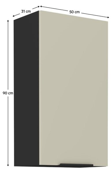 Felső konyhaszekrény Arikona 50 G 90 1F (kasmír + fekete)