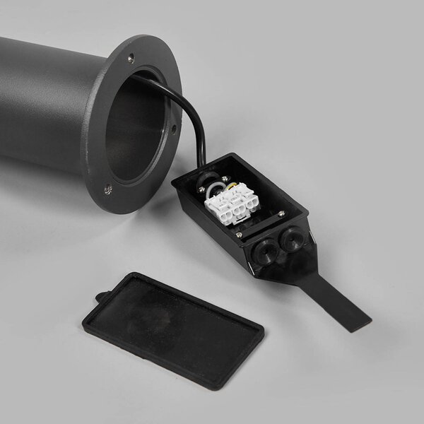 Lucande LED kültéri világítás Sidny, 220 cm, antracit, IP54, Fekete, Alumínium, Modern