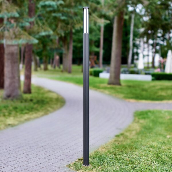 Lucande LED kültéri világítás Sidny, 220 cm, antracit, IP54, Fekete, Alumínium, Modern