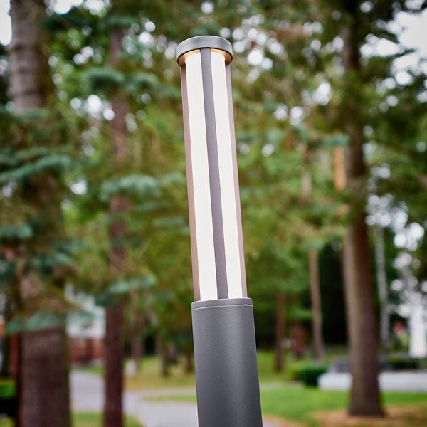 Lucande LED kültéri világítás Sidny, 220 cm, antracit, IP54, Fekete, Alumínium, Modern