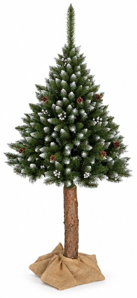 JAKS Műfenyő fatörzsön, ezüstszínű berkenyebogyókkal, 160 cm