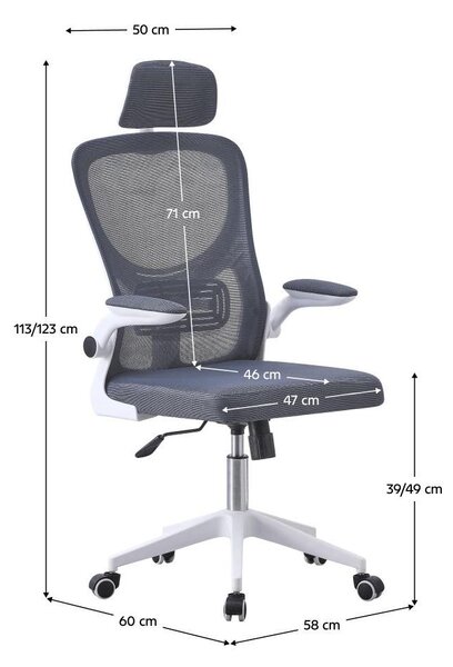 Z0ND0 Irodai szék Matago (szürke + fehér) . 1097086