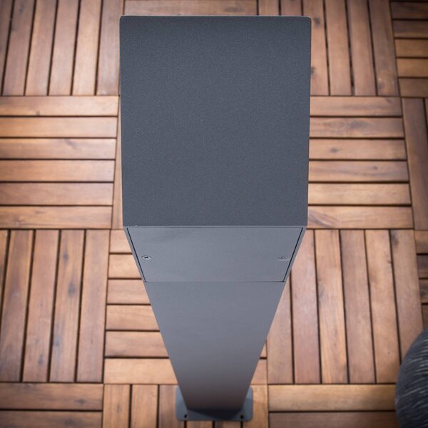 Lucande LED-es útvilágítás Nevio, érzékelő, 100cm, antracit, Fekete, Alumínium, Modern