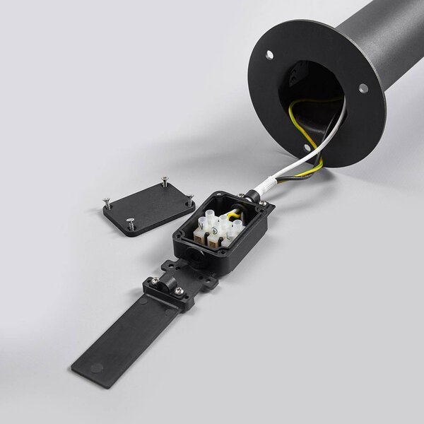 Lucande Fenia LED ösvény lámpa, 60 cm, érzékelő, IP54, antracit, Fekete, Alumínium, Modern