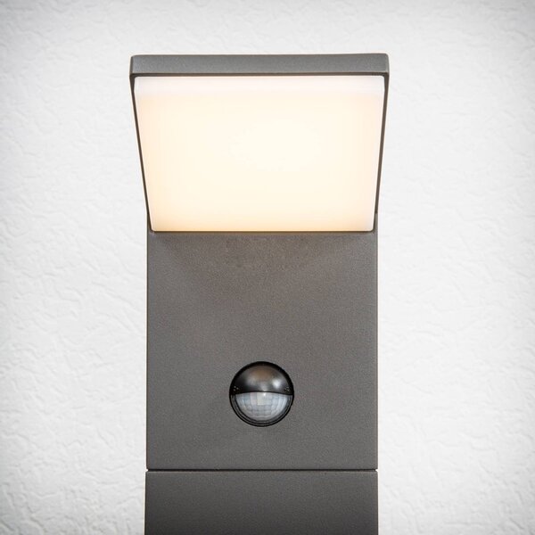 Lucande LED-es útvilágítás Nevio, érzékelő, 100cm, antracit, Fekete, Alumínium, Modern