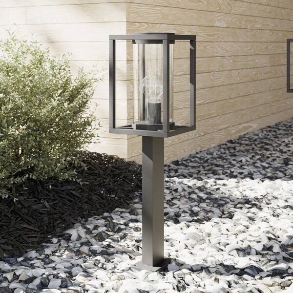 Lucande ösvény világítás Ferda, 60 cm, antracit, IP44, dimmelhető, Fekete, Alumínium, Modern