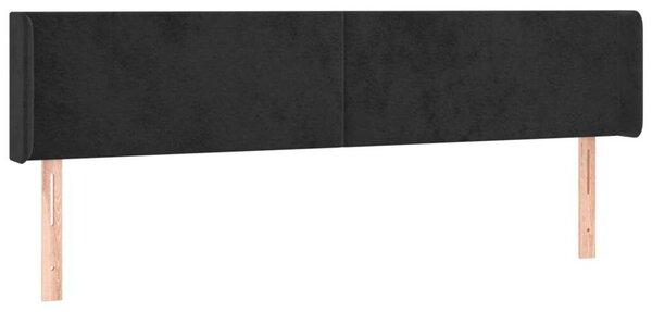 VidaXL LED-es Fejtámla - Bársony - Fekete - 203cm