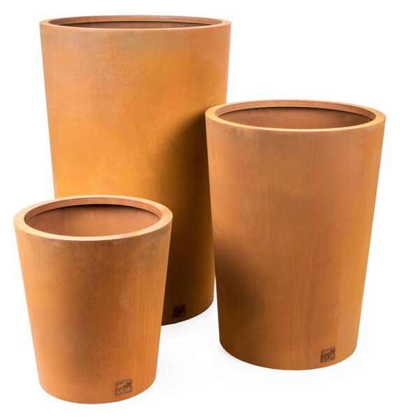 G21 Corten Round virágláda, 45 x 50 cm