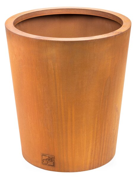 G21 Corten Round virágláda, 45 x 50 cm