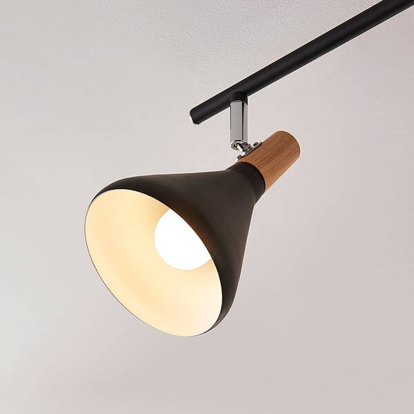Lindby mennyezeti lámpa Arina, 53 cm, fekete, 3 lámpás, E14, dimmelhető, Fekete, Hálószoba, fém, Modern