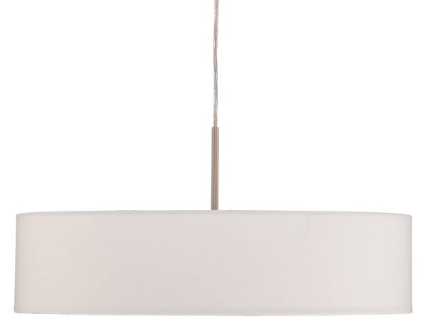 Lindby Sebatin lógó világítás, Ø 50 cm, fehér, szövet, E27, dimmelhető, Krém / borostyánsárga, Konyha, Textil / szövet / selyem, Modern