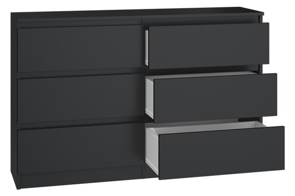 Aldabra M6 120 2X3 komód, 120x75x30 cm, fekete
