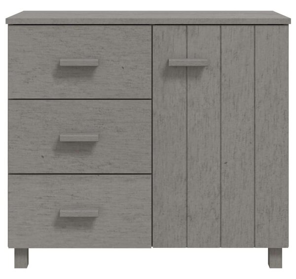 VidaXL HAMAR világosszürke tömör fenyőfa tálalószekrény 90x40x80 cm