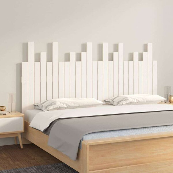 VidaXL fehér tömör fenyőfa fali fejtámla 159,5x3x80 cm
