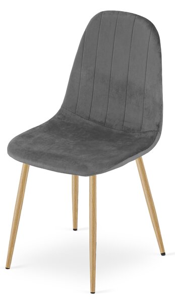 Étkezőszék PADVA VELVET, sötétszürke