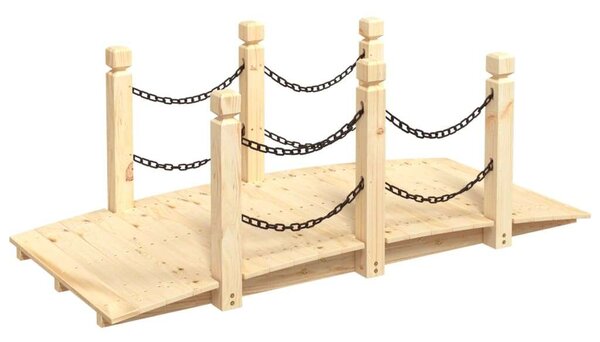 Fa Kerti Híd Lánckorláttal - 150cm