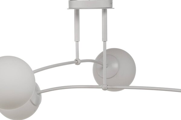 EMIBIG LIGHTING Pregos 4 mennyezeti világítás, izzós, fehér, dimmelhető, Fehér / opál, Folyosó, fém, Modern