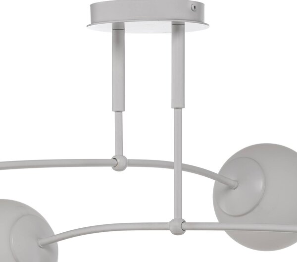 EMIBIG LIGHTING Pregos 4 mennyezeti világítás, izzós, fehér, dimmelhető, Fehér / opál, Folyosó, fém, Modern