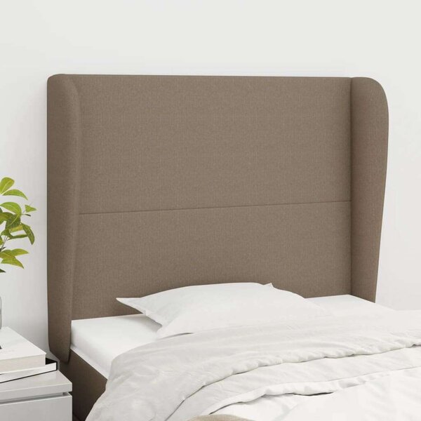 VidaXL tópszínű szövet fejtámla szárnyakkal 93 x 23 x 118/128 cm