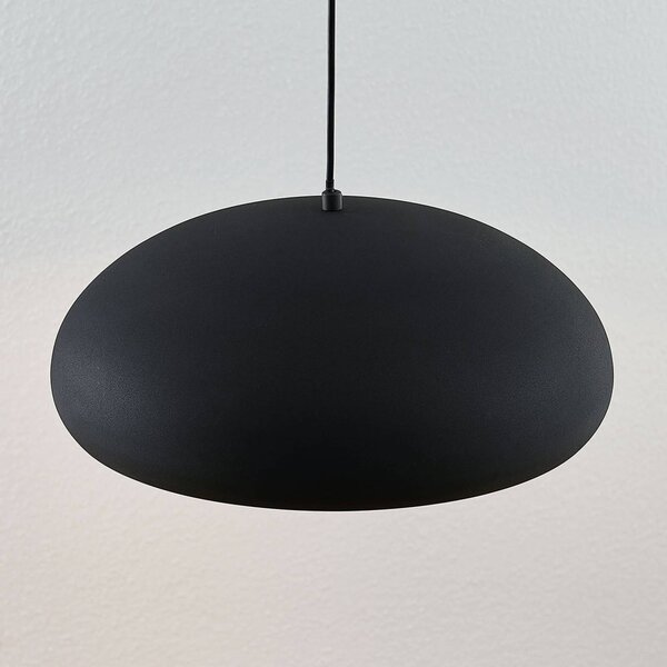 Lindby Gerwina függőlámpa, fekete/arany, fém, 40 cm, E27, dimmelhető, Fekete, Nappali / Étkező, fém, Modern