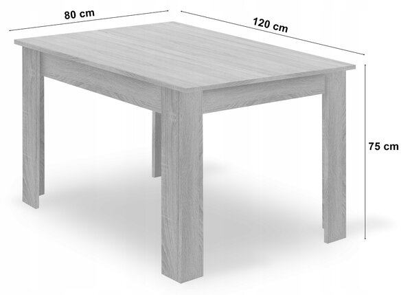 Étkezőasztal NP 120x80 Craft tölgy